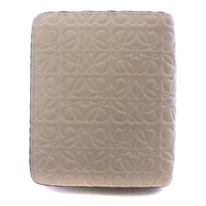 LOEWE リピート コンパクトジップ ウォレット 財布 二つ折り アナグラム ライトグレー