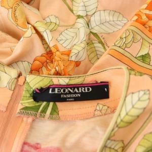 LEONARD フラワープリント ショートスリーブ カットソー トップス 半袖 花柄 M ピンク