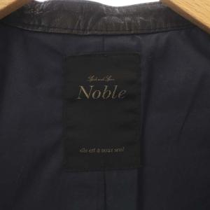 Noble ラムレザー ジャケット ライダースジャケット ジップアップ 36 黒 ブラック