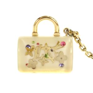 LOUIS VUITTON ポルトクレ スピーディ アンクルージョン チャーム 白 ゴールド色 M65416