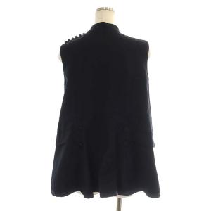 sacai 総柄プリーツカットソー ノースリーブ 切替 3 黒 ブラック マルチカラー