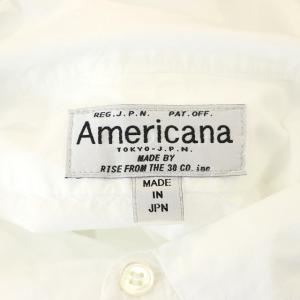 AMERICANA シャツ ボタンダウン 長袖 コットン 白 ホワイト