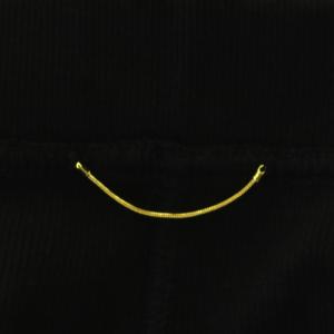 Deuxieme Classe リブレギンスパンツ ニット テーパード コットン混 黒 ブラック