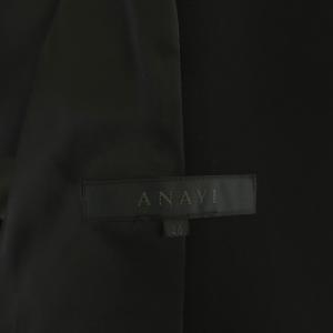 ANAYI トリアセテートノーカラージャケット 36 黒 ブラック