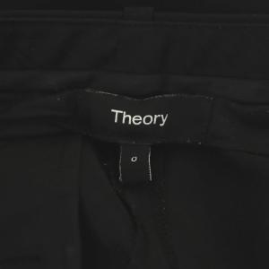 Theory 23SS Crisp Poly Treeca GB パンツ テーパード ジッパーフライ 0 黒 ブラック