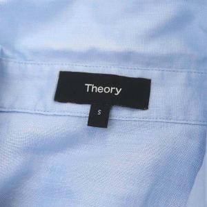 Theory 23SS Relaxed Linen Pleat SLV Shirt シャツ 長袖 リネン S ライトブルー 水色