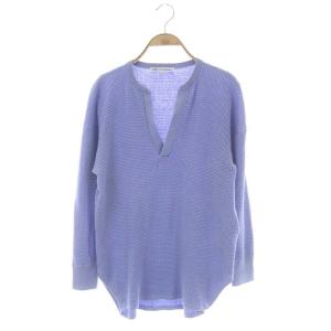 vingt-trois 21SS コットンカシミヤ ワッフル スリットネック チュニック カットソー ニットソー 長袖 32