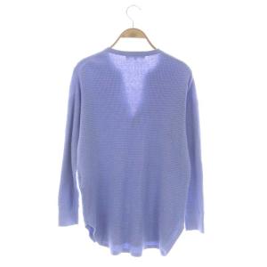 23区 vingt-trois 21SS コットンカシミヤ ワッフル スリットネック チュニック カットソー ニットソー 長袖 32