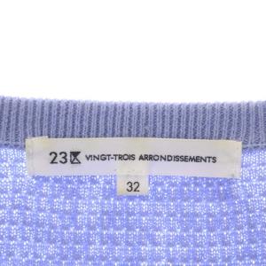 23区 vingt-trois 21SS コットンカシミヤ ワッフル スリットネック チュニック カットソー ニットソー 長袖 32