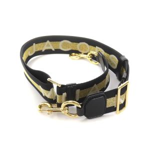 THE LOGO WEBBING STRAP バッグストラップ ショルダーストラップ ロゴ ラメ 黒 ブラック ゴールド M0014087
