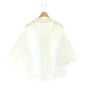 ADORE 23SS パウダータッチタフタブラウス スキッパー 七分袖 38 白 ホワイト