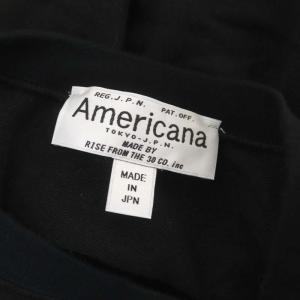 AMERICANA バックロゴ サイドジップワンピース ロング 長袖 黒 ブラック