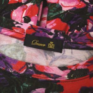 Drawer PRE1 コットンフラワープリントショートスリーブTEE Tシャツ カットソー 半袖 マルチカラー