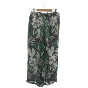 Deuxieme Classe 23SS Leaf プリント パンツ ワイド イージー リーフ 花柄 シアー グリーン オフホワイト