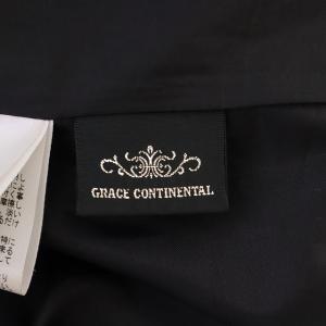 GRACE CONTINENTAL エコレザーフレアスカート ロング ミモレ丈 36 黒 ブラック