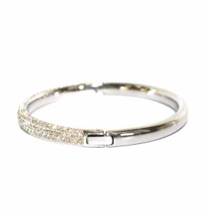 SWAROVSKI バングル ブレスレット ラインストーン キュービックジルコニア シルバー アクセサリー ジュエリー
