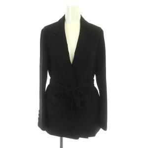 トリアセリボンベルトジャケット テーラード 総裏地 1B 36 黒 ブラック