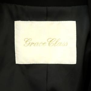 Grace Class トリアセリボンベルトジャケット テーラード 総裏地 1B 36 黒 ブラック