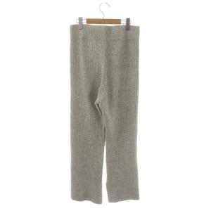 Deuxieme Classe Attractive パンツ ニット スリット イージー シルク混 ウール混 アンゴラ混 38 ライトグレー