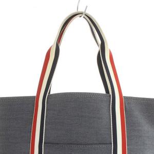 THOM BROWNE トリコロール トートバッグ ハンドバッグ ロゴ ネイビー