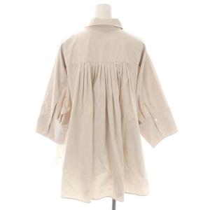 ADORE 23SS クリアコットンドルマンブラウス 八分袖 チュニック丈 38 ピンクベージュ