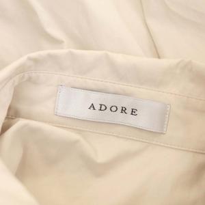 ADORE 23SS クリアコットンドルマンブラウス 八分袖 チュニック丈 38 ピンクベージュ
