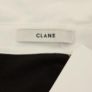 CLANE DEEP NECK WIDE RUGBY SHIRT プルオーバー カットソー 長袖 ワイド 1 茶色 紺 白