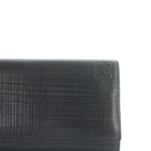 LOEWE 二つ折り長財布 レザー ロゴ 黒 ブラック 261605