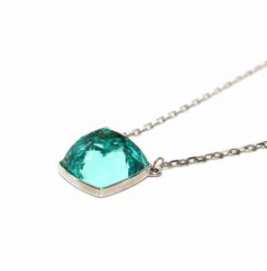 SWAROVSKI ネックレス ペンダント クリスタル ストーン 水色 シルバー