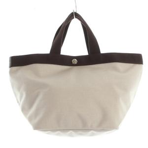 コーデュラ舟型トートM バッグ ハンドバッグ ロゴ 茶色 ブラウン グレージュ 707C