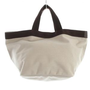 Hervé Chapelier コーデュラ舟型トートM バッグ ハンドバッグ ロゴ 茶色 ブラウン グレージュ 707C