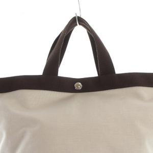 Hervé Chapelier コーデュラ舟型トートM バッグ ハンドバッグ ロゴ 茶色 ブラウン グレージュ 707C