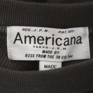 AMERICANA CASUAL LUXEロゴクルーネックプルオーバー スウェット 長袖 グレー