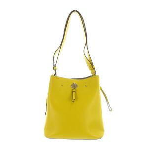 マーティ ラージ バケットバッグ ショルダーバッグ レザー 黄 イエロー