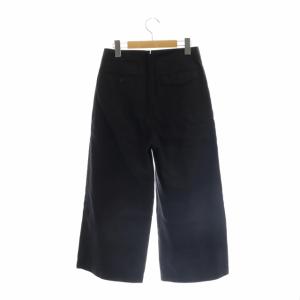 MARGARET HOWELL HIGH DENSE リネン クロップドパンツ 2 黒