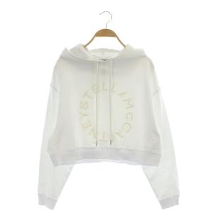 サークルロゴショート丈プルオーバー パーカー スウェット カットソー 長袖  XXS オフホワイト