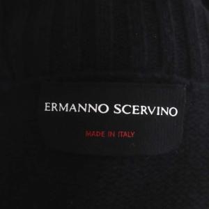 Ermanno Scervino ニット セーター 長袖 カシミヤ混 フラワー刺繍 ハイネック S ブラック
