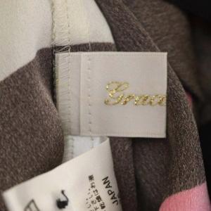 Grace Class 21AW マルチボーダーシャツドレス ワンピース 半袖 膝丈 36 黒 アイボリー ピンク