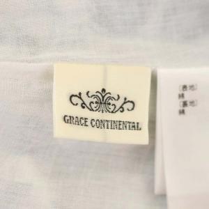 GRACE CONTINENTAL 21SS サラサプリントティアードワンピース 半袖 ロング フラワー 36 白 青 水色