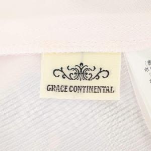 GRACE CONTINENTAL ウエストマーク 花柄ワンピース 膝丈 フレンチスリーブ 38 ピンク マルチカラー