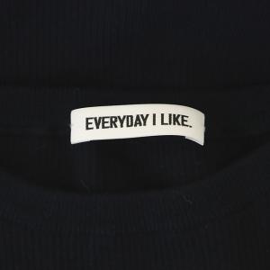 EVERYDAY I LIKE 21SS RIB ノースリーブ プルオーバー ニット カットソー 紺 ネイビー