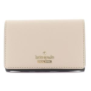 カードケース 名刺入れ レザー バイカラー ロゴ ベージュ 黒 ブラック PWRU5204