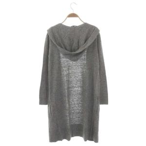 Theory Hood OPEN Cardi カーディガン ニット 長袖 フード ロング シルク混 ウール混 S グレー