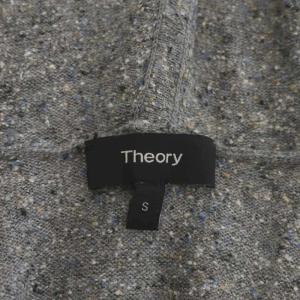 Theory Hood OPEN Cardi カーディガン ニット 長袖 フード ロング シルク混 ウール混 S グレー