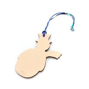 HERMES プティアッシュ 雪だるま バッグチャーム ピンク ブラウン OH