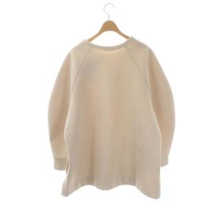CLANE 21AW ARCH SLEEVE WIDE TOPS トップス スウェット トレーナー 長袖 裏起毛 サイドスリット 2 ライトベージュ