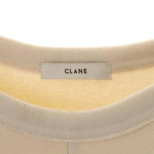 CLANE 21AW ARCH SLEEVE WIDE TOPS トップス スウェット トレーナー 長袖 裏起毛 サイドスリット 2 ライトベージュ