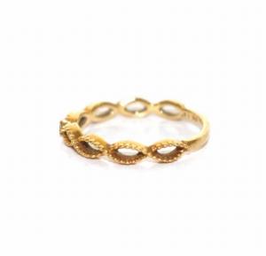 agete リング ピンキーリング 指輪 透かし K18 0.01ct 2号 ゴールド アクセサリー ジュエリー