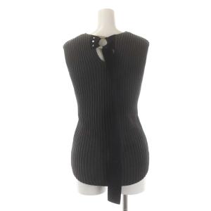 CELINE フィービー期 バックベルトリボンニット XS チャコールグレー