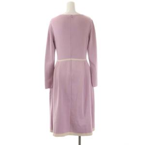 TOCCA 22SS 洗える CLOUDY KNIT DRESS ワンピース 長袖 ひざ丈 スカラップ M